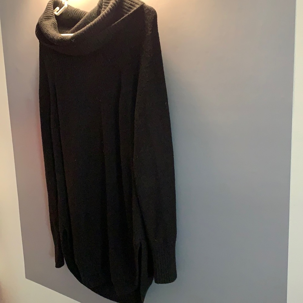 Anthropologie black tunic length sweater